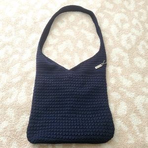 Dark Blue MA-DE Crochet Hobo Bag | Crochet Bag | Dark Blue Purse